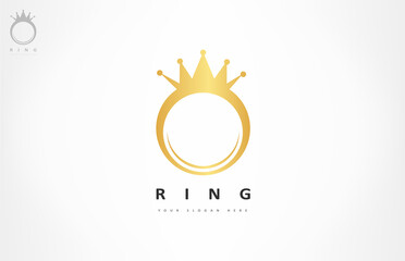 Fototapeta premium Ring logo vector. Jewelry design.