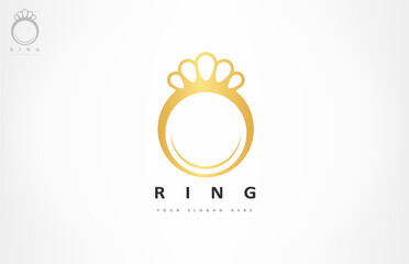 Ring logo vector. Jewelry design.