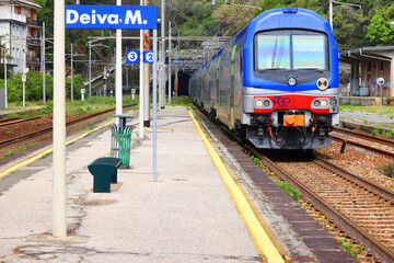Deiva Marina railway in Liguria, Italy, Europe