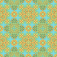 Abstract seamless flower pattern. Repeat pattern.