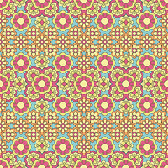 Abstract seamless flower pattern. Repeat pattern.