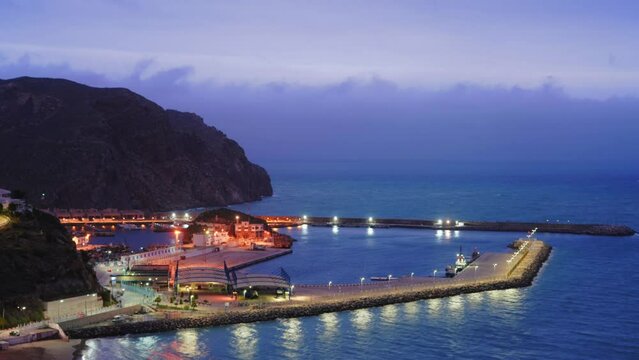 Port of Al Hoceima Morocco , Time laps 