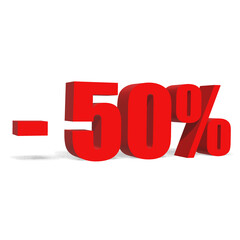 Minus fifty percent. 3D graphics.