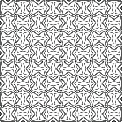 Stylish texture with figures from lines.
Abstract geometric black and white pattern for web page, textures, card, poster, fabric, textile. Monochrome graphic repeating design. 