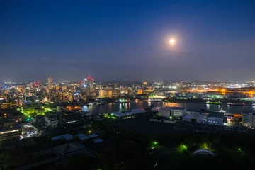 Foto op Canvas 千葉市 千葉ポートタワーから見る千葉の街並みと工業地帯 夜景 © 健太 上田