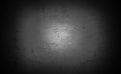 Old wall texture cement dark black gray  background abstract grey color design are light with white gradient background.