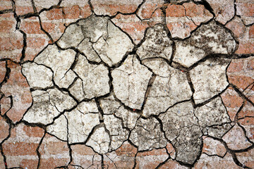 old red brick wall texture background