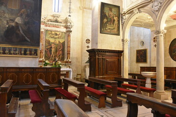 Croatia, Trogir, old city, heritage,
St. Lawrence's Cathedral, a Romanesque-Gothic structure from...