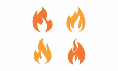 Fire set illustration vector design