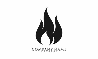 Fire simple illustration vector logo