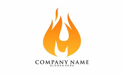 Hot blaze illustration vector logo