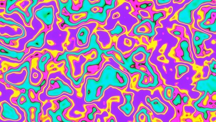 Psychedelic Pattern Neon Colored Ink Stain Pattern Art