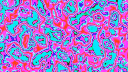 Surreal Pattern Neon Fluorescent Colored Visual Art Background