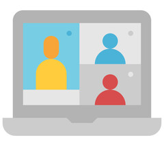 video call flat icon