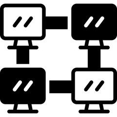 network solid line icon