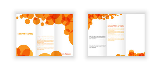 trifold brochure template with circles.