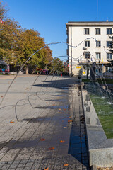 Naklejka premium Autumn view of center of town of Lovech, Bulgaria