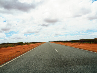 long Australian road in the middle of nowhere - Australia - streets