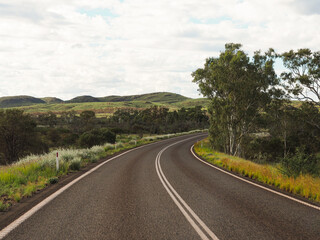 long Australian road in the middle of nowhere - Australia - streets