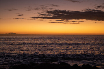 Sunset over the sea