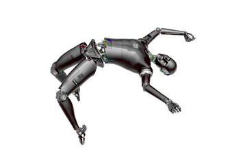 almost human cyberman is jumping back