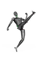 almost human cyberman is kicking up