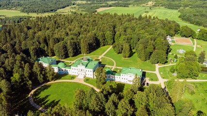Aerial view of the Stepanovskoye-Volosovo estate of the Kurakin princely family.