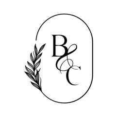 cb, bc, Elegant Wedding Monogram, Wedding Logo Design, Save The Date Logo