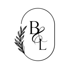 lb, bl, Elegant Wedding Monogram, Wedding Logo Design, Save The Date Logo