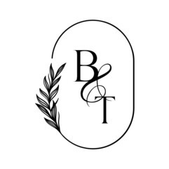 tb, bt, Elegant Wedding Monogram, Wedding Logo Design, Save The Date Logo
