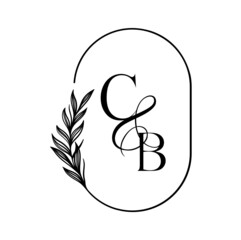 bc, cb, Elegant Wedding Monogram, Wedding Logo Design, Save The Date Logo