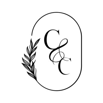 cc, cc, Elegant Wedding Monogram, Wedding Logo Design, Save The Date Logo