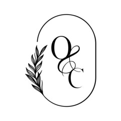 co, oc, Elegant Wedding Monogram, Wedding Logo Design, Save The Date Logo