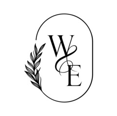 ew, we, Elegant Wedding Monogram, Wedding Logo Design, Save The Date Logo