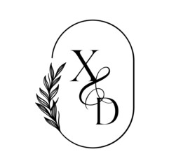 dx, xd, Elegant Wedding Monogram, Wedding Logo Design, Save The Date Logo