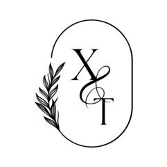 tx, xt, Elegant Wedding Monogram, Wedding Logo Design, Save The Date Logo