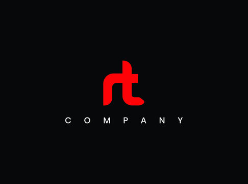 RT logo design, RT logo white background, Letter RT, Letter TR, Letter RT TR professional logo design concept, Vector template