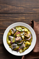 Herring and potato salad