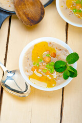 Hearty Middle Eastern Chickpea and Barley Soup