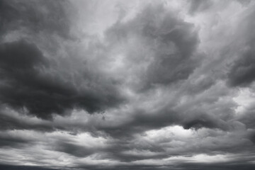 Grey storm clouds in sky