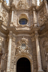 The baroque door of the Irons in Valencia