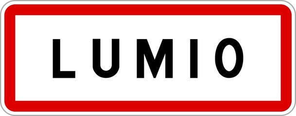 Panneau entrée ville agglomération Lumio / Town entrance sign Lumio