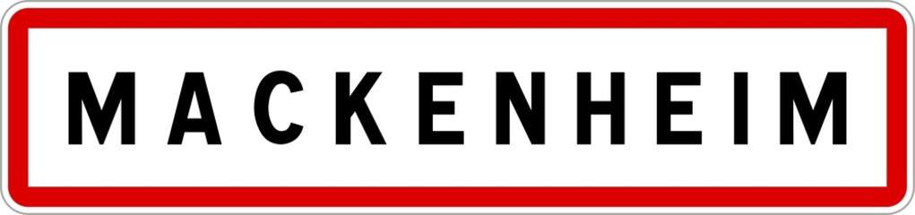 Panneau entrée ville agglomération Mackenheim / Town entrance sign Mackenheim