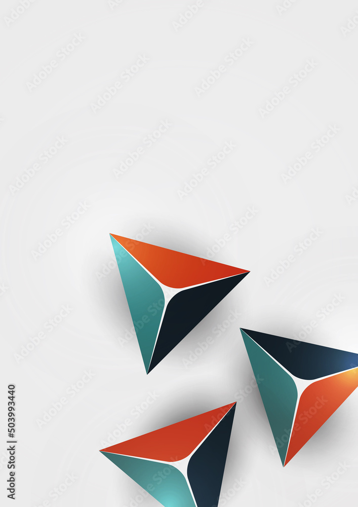 Poster triangle, pyramid. abstract colorful background with bright geometric elements. vector