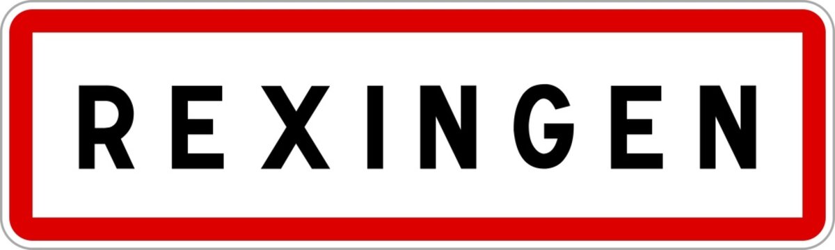 Panneau entrée ville agglomération Rexingen / Town entrance sign Rexingen