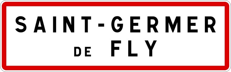 Panneau entrée ville agglomération Saint-Germer-de-Fly / Town entrance sign Saint-Germer-de-Fly