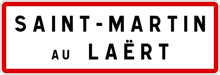 Panneau entrée ville agglomération Saint-Martin-au-Laërt / Town entrance sign Saint-Martin-au-Laërt