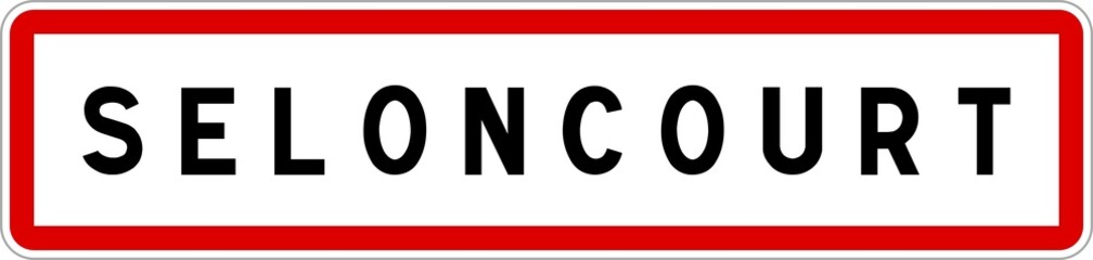 Panneau entrée ville agglomération Seloncourt / Town entrance sign Seloncourt