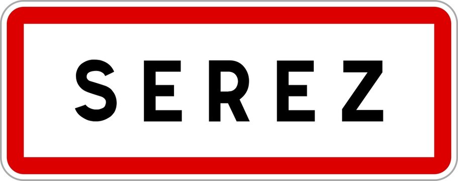 Panneau entr&eacute;e ville agglom&eacute;ration Serez / Town entrance sign Serez