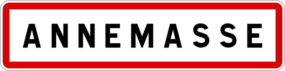 Panneau entrée ville agglomération Annemasse / Town entrance sign Annemasse